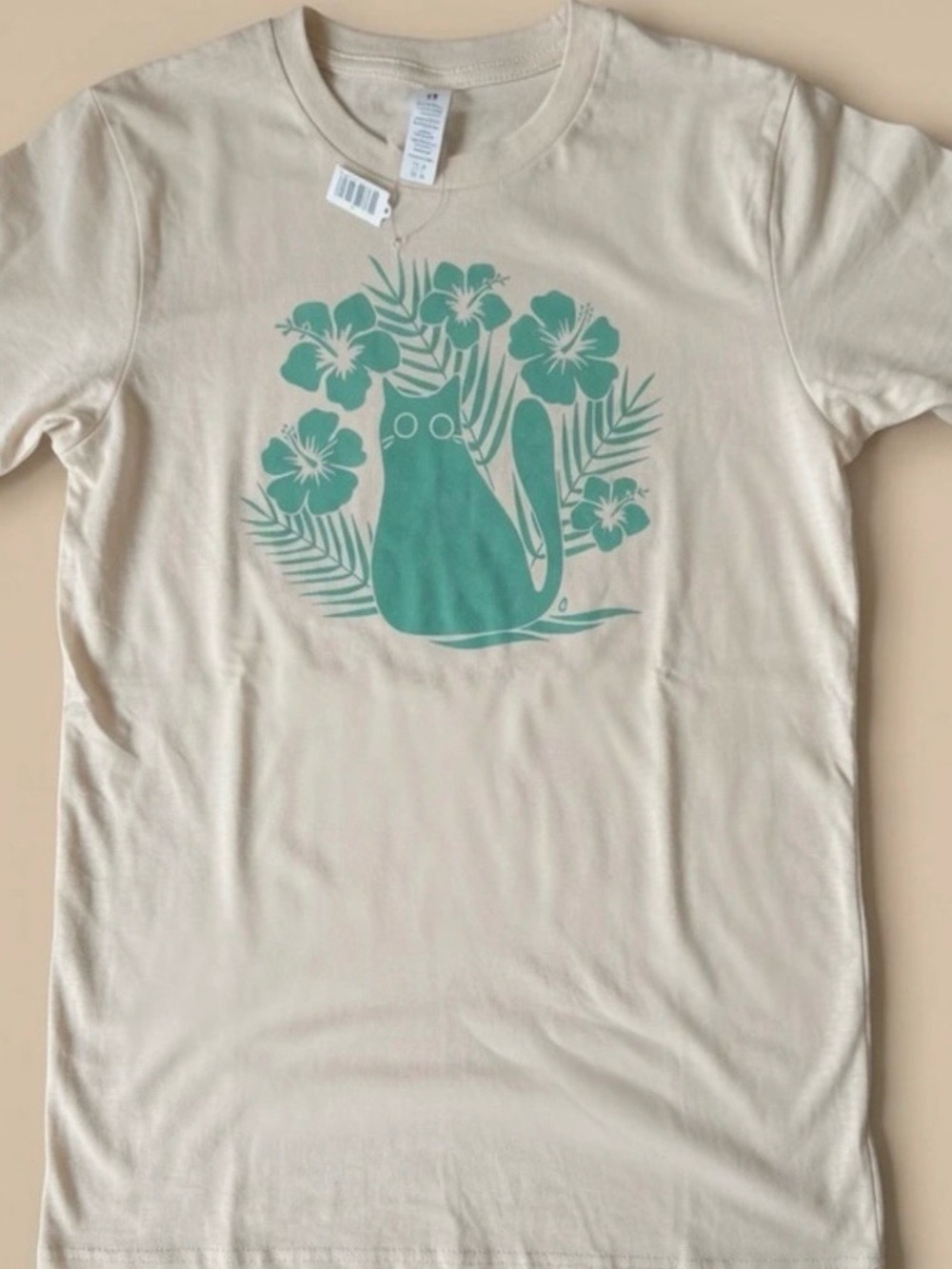 NWT CatLadyBox Tropical Kitty Graphic Tee - Medium